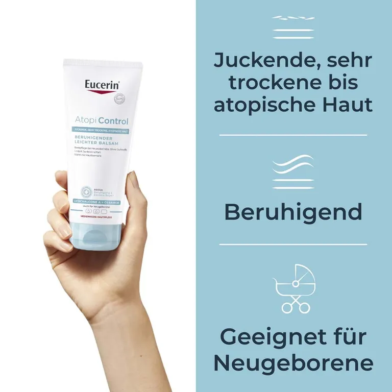 Shopapotheke Eucerin® AtopiControl Beruhigender Leichter Balsam – Basispflege Für Neurodermitis Und Sehr Trockene Haut - Jetzt 20% Sparen Mit Code "eucerin20" + Eucerin AtopiControl Hydro-Lotion 20ml GRATIS
