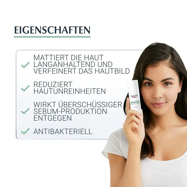 Shopapotheke Eucerin® DermoPure Mattierendes Fluid – Für Unreine Zu Akne Neigende Haut & Mattiert Mit 8-Stunden Anti-Glanz-Effekt - Jetzt 20% Sparen Mit Code "eucerin20"