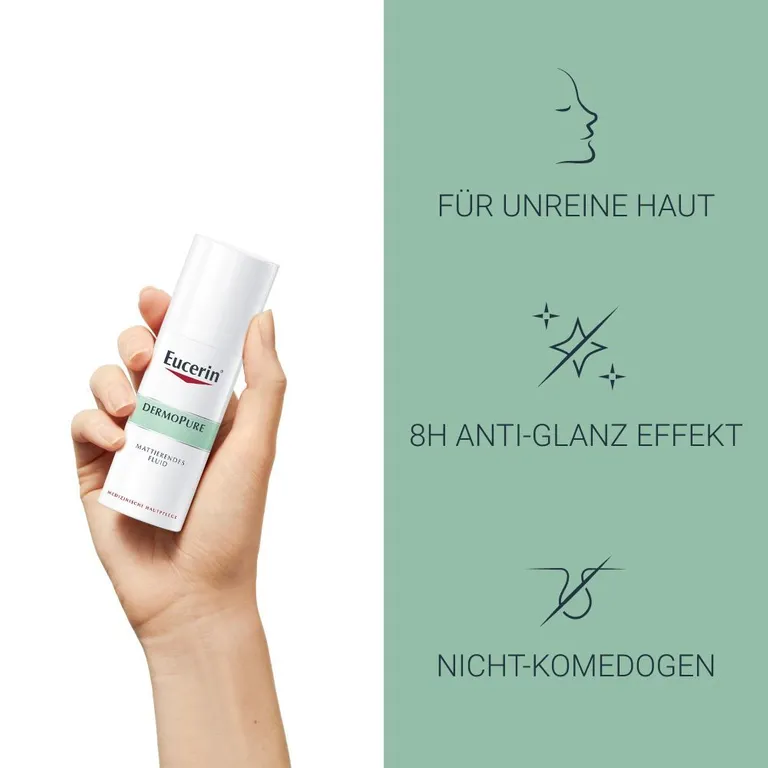 Shopapotheke Eucerin® DermoPure Mattierendes Fluid – Für Unreine Zu Akne Neigende Haut & Mattiert Mit 8-Stunden Anti-Glanz-Effekt - Jetzt 20% Sparen Mit Code "eucerin20"