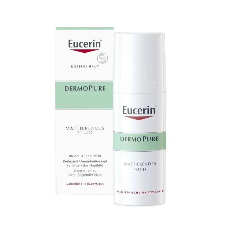 shopapotheke Eucerin® DermoPure Mattierendes Fluid – für unreine zu Akne neigende Haut & mattiert mit 8-Stunden Anti-Glanz-Effekt - Jetzt 20% sparen mit Code "eucerin20"