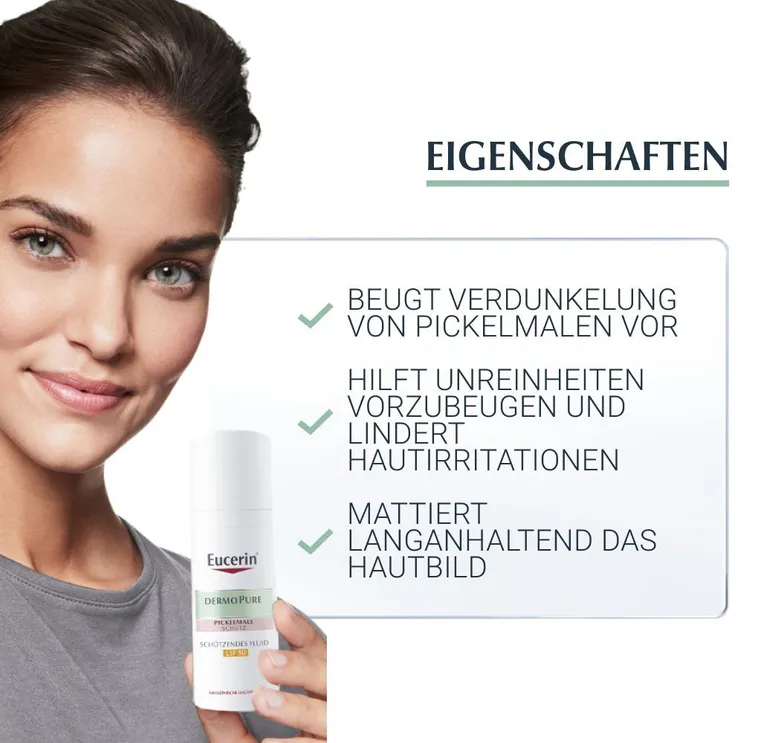 Shopapotheke Eucerin® DERMOPURE Schützendes Fluid LSF 30 – Beugt Der Verdunkelung Von Pickelmalen Und Unreinheiten Vor & Mattiert - Jetzt 20% Sparen Mit Code "eucerin20"