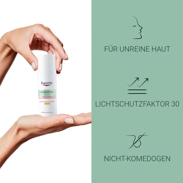 Shopapotheke Eucerin® DERMOPURE Schützendes Fluid LSF 30 – Beugt Der Verdunkelung Von Pickelmalen Und Unreinheiten Vor & Mattiert - Jetzt 20% Sparen Mit Code "eucerin20"