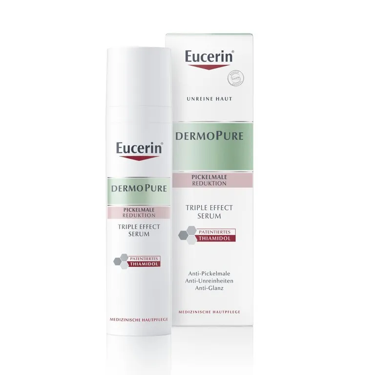 shopapotheke Eucerin® Dermopure Triple Effect Serum – Gesichtsserum gegen unreine Haut Pickelmale und glänzende Haut nicht komedogen - Jetzt 20% sparen mit Code "eucerin20"