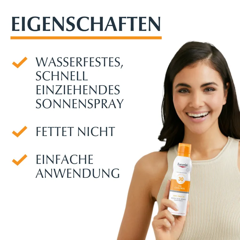 Shopapotheke Eucerin® Oil Control Dry Touch Spray LSF 30 – Sonnenschutzspray Auch Für Empfindliche Und Zu Akne Neigende Haut - Jetzt 20% Sparen Mit Code "eucerin20" + Eucerin Oil Control Face LSF50+ 20ml GRATIS