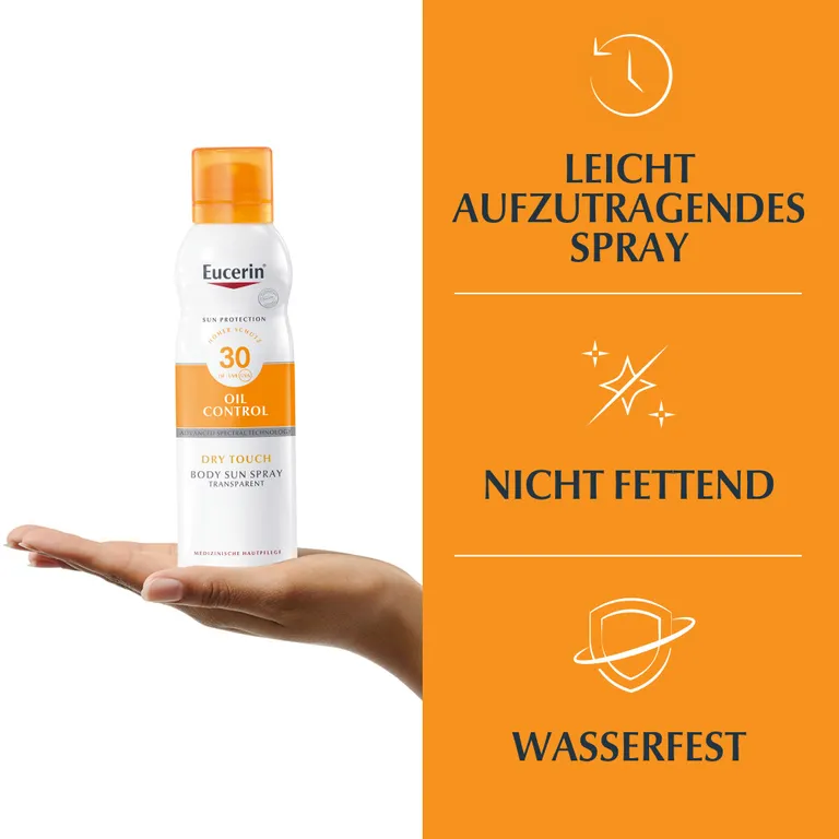 Shopapotheke Eucerin® Oil Control Dry Touch Spray LSF 30 – Sonnenschutzspray Auch Für Empfindliche Und Zu Akne Neigende Haut - Jetzt 20% Sparen Mit Code "eucerin20" + Eucerin Oil Control Face LSF50+ 20ml GRATIS
