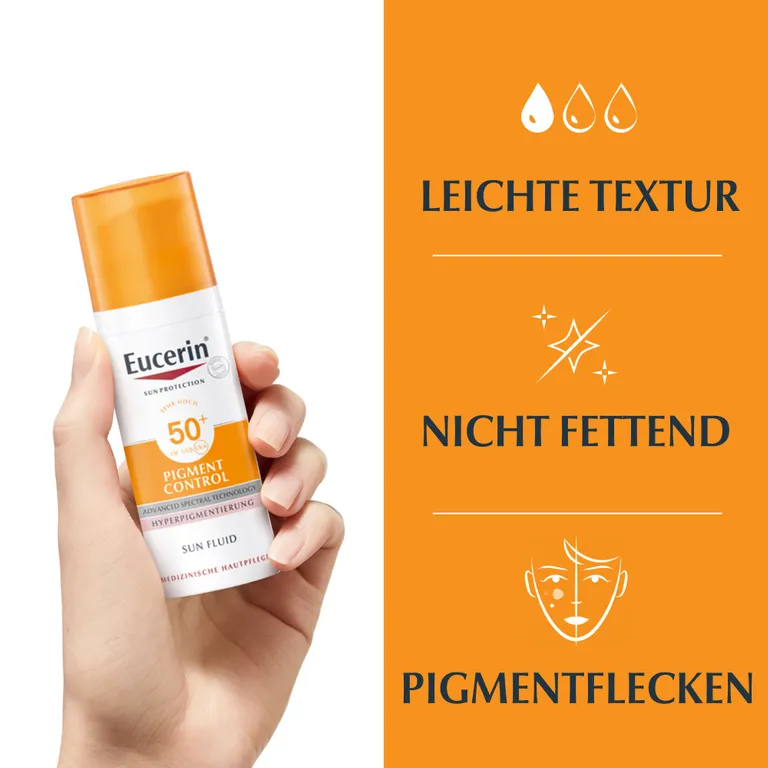 Shopapotheke Eucerin® Pigment Control Sun Fluid LSF 50+ – Sehr Hoher Sonnenschutz & Sichtbare Milderung Von Vorhandenen Pigment- Und Altersflecken - Jetzt 20% Sparen Mit Code "eucerin20" + Eucerin Oil Control Face LSF50+ 20ml