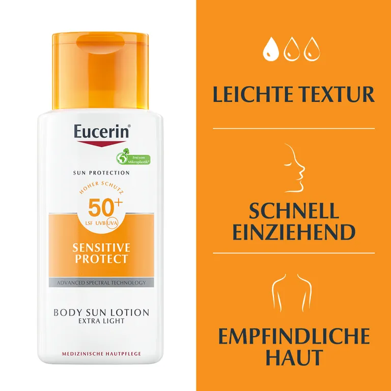 Shopapotheke Eucerin® Sensitive Protect Sun Lotion Extra Light LSF 50+ – Sehr Hoher Sonnenschutz Pflegt Empfindliche Haut - Jetzt 20% Sparen Mit Code "eucerin20" + Eucerin Oil Control Face LSF50+ 20ml GRATIS