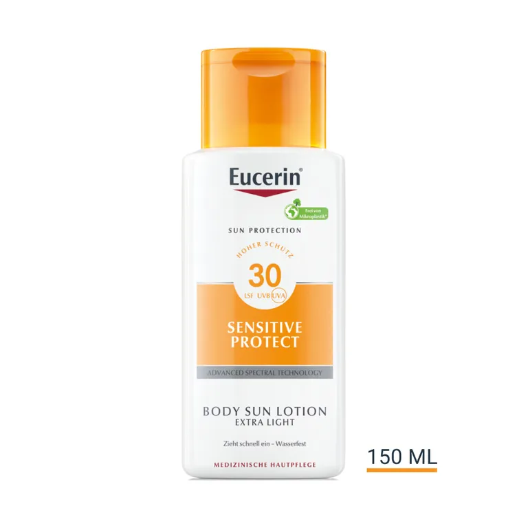 shopapotheke Eucerin® Sensitive Protect Sun Lotion Extra Light LSF 30 – hoher Sonnenschutz pflegt empfindliche Haut - Jetzt 20% sparen mit Code "eucerin20"