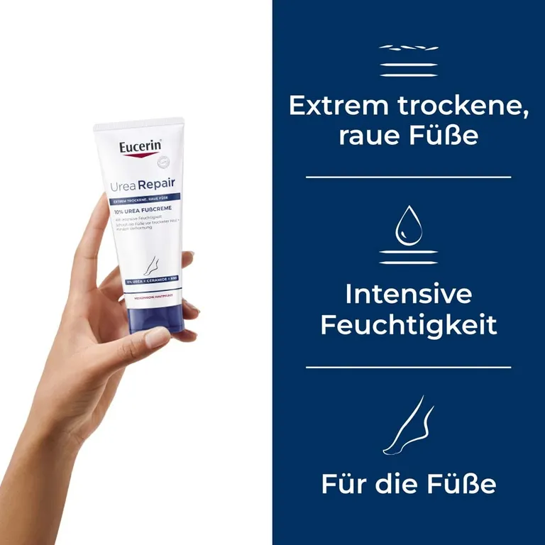 Shopapotheke Eucerin® UreaRepair 10% Urea Fußcreme – Intensive Pflege Und Feuchtigkeit Für Trockene Bis Extrem Trockene Füße - Jetzt 20% Sparen Mit Code "eucerin20" + Eucerin AtopiControl Hydro-Lotion 20ml GRATIS