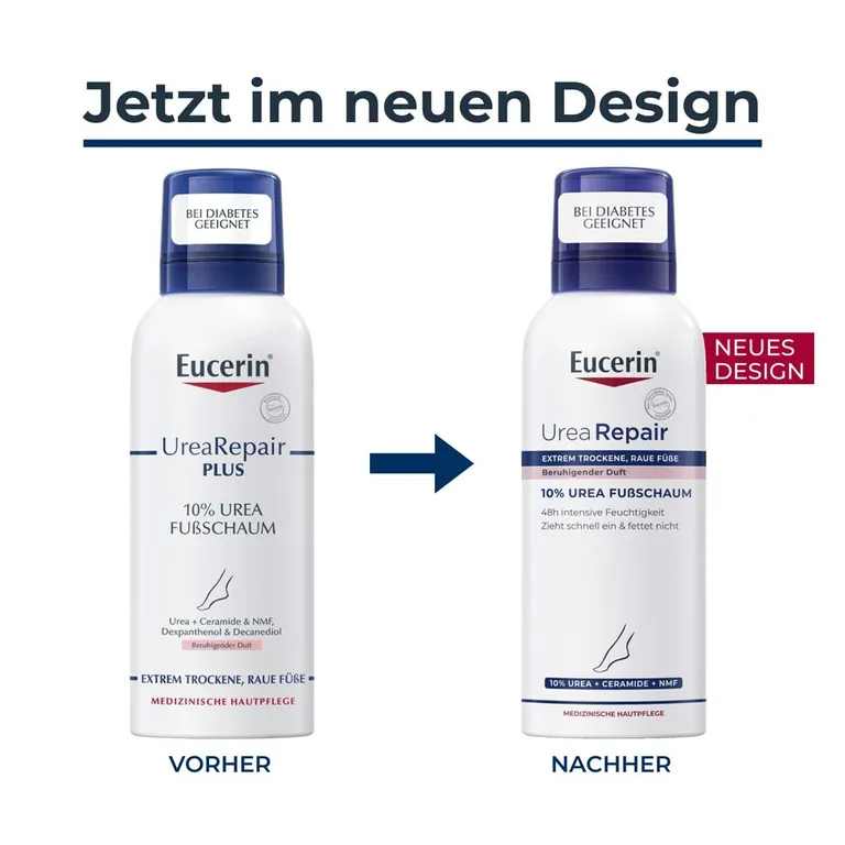 Shopapotheke Eucerin® UreaRepair 10% Urea Fußschaum – 48h Fußpflege Für Trockene Haut Mit Feuchtigkeitsspendender Urea Und Beruhigendem Duft - Jetzt 20% Sparen Mit Code "eucerin20" + Eucerin AtopiControl Hydro-Lotion 20ml