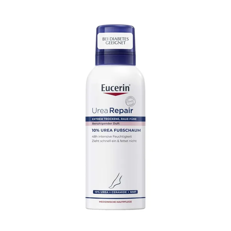 shopapotheke Eucerin® UreaRepair 10% Urea Fußschaum – 48h Fußpflege für trockene Haut mit feuchtigkeitsspendender Urea und beruhigendem Duft - Jetzt 20% sparen mit Code "eucerin20" + Eucerin AtopiControl Hydro-Lotion 20ml