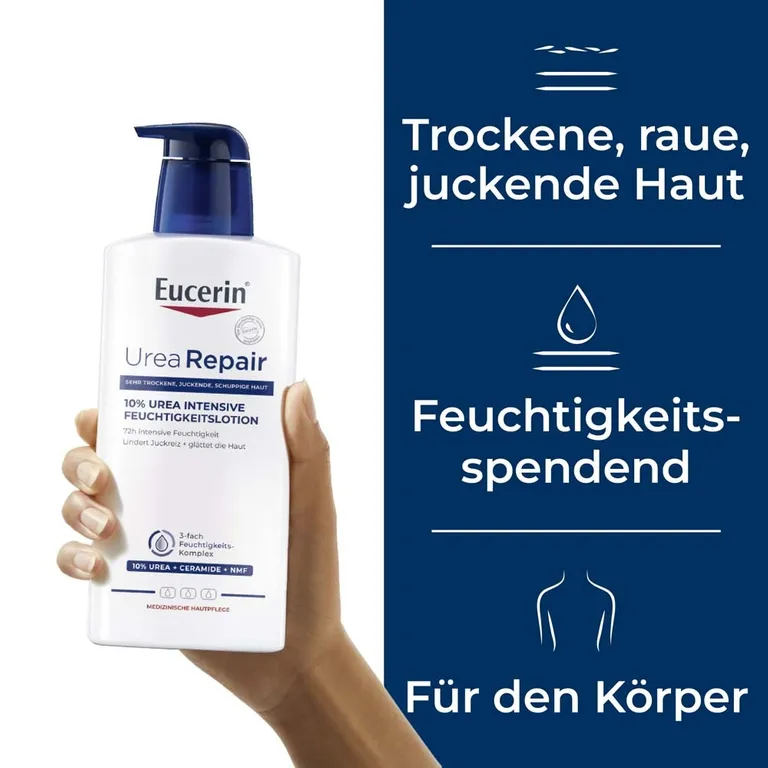 Shopapotheke Eucerin® UreaRepair 10% Urea Intensive Feuchtigkeitslotion – Körperlotion Für Sehr Trockene Bis Extrem Trockene Haut - Jetzt 20% Sparen Mit Code "eucerin20" + Eucerin AtopiControl Hydro-Lotion 20ml GRATIS