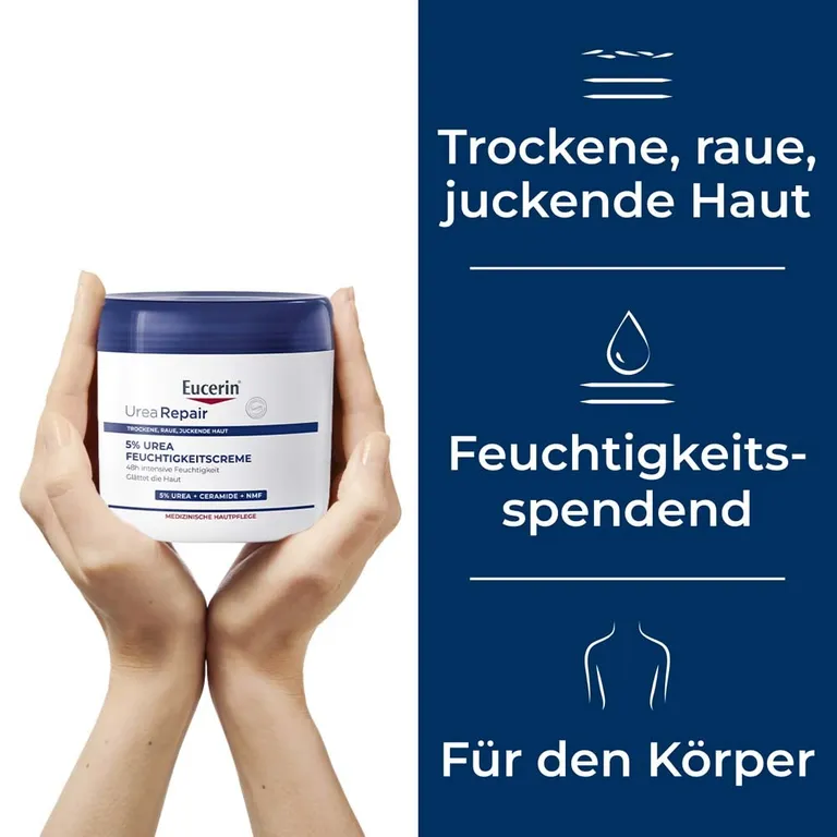 Shopapotheke Eucerin® UreaRepair 5% Urea Feuchtigkeitscreme – Pflegecreme Für Trockene Bis Sehr Trockene Haut - Jetzt 20% Sparen Mit Code "eucerin20" + Eucerin AtopiControl Hydro-Lotion 20ml GRATIS