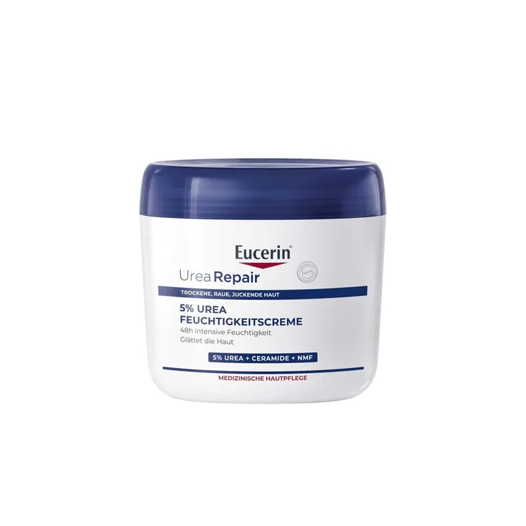shopapotheke Eucerin® UreaRepair 5% Urea Feuchtigkeitscreme – Pflegecreme für trockene bis sehr trockene Haut - Jetzt 20% sparen mit Code "eucerin20" + Eucerin AtopiControl Hydro-Lotion 20ml GRATIS
