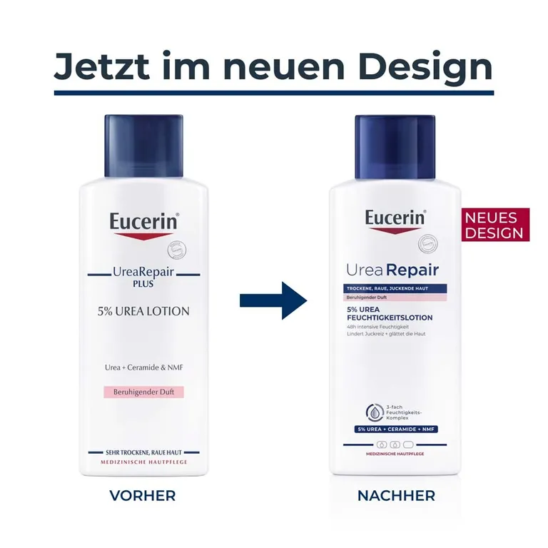 Shopapotheke Eucerin® UreaRepair 5% Urea Feuchtigkeitslotion Mit Beruhigendem Duft – Für Raue Gespannte Und Sehr Trockene Haut - Jetzt 20% Sparen Mit Code "eucerin20" + Eucerin AtopiControl Hydro-Lotion 20ml GRATIS