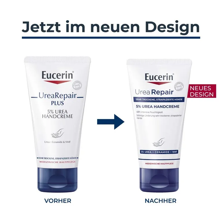 Shopapotheke Eucerin® UreaRepair 5% Urea Handcreme – Intensive Pflege Für Sehr Trockene Und Strapazierte Hände - Jetzt 20% Sparen Mit Code "eucerin20" + Eucerin AtopiControl Hydro-Lotion 20ml GRATIS