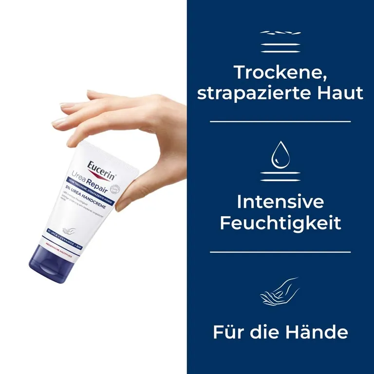 Shopapotheke Eucerin® UreaRepair 5% Urea Handcreme – Intensive Pflege Für Sehr Trockene Und Strapazierte Hände - Jetzt 20% Sparen Mit Code "eucerin20" + Eucerin AtopiControl Hydro-Lotion 20ml GRATIS