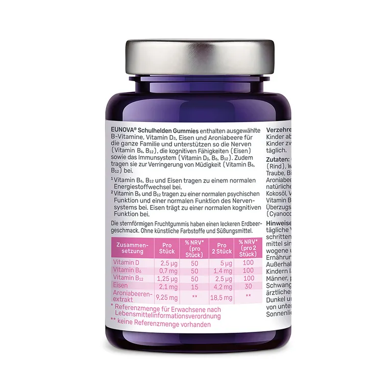 Shopapotheke EUNOVA® Schulhelden Gummies Mit Eisen Und Erdbeergeschmack