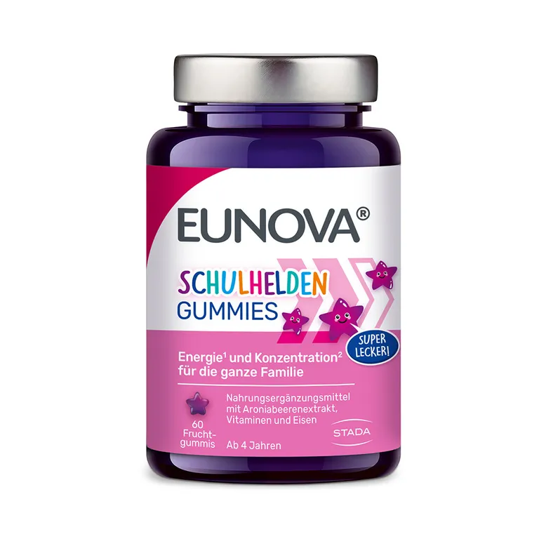 shopapotheke EUNOVA® Schulhelden Gummies mit Eisen und Erdbeergeschmack