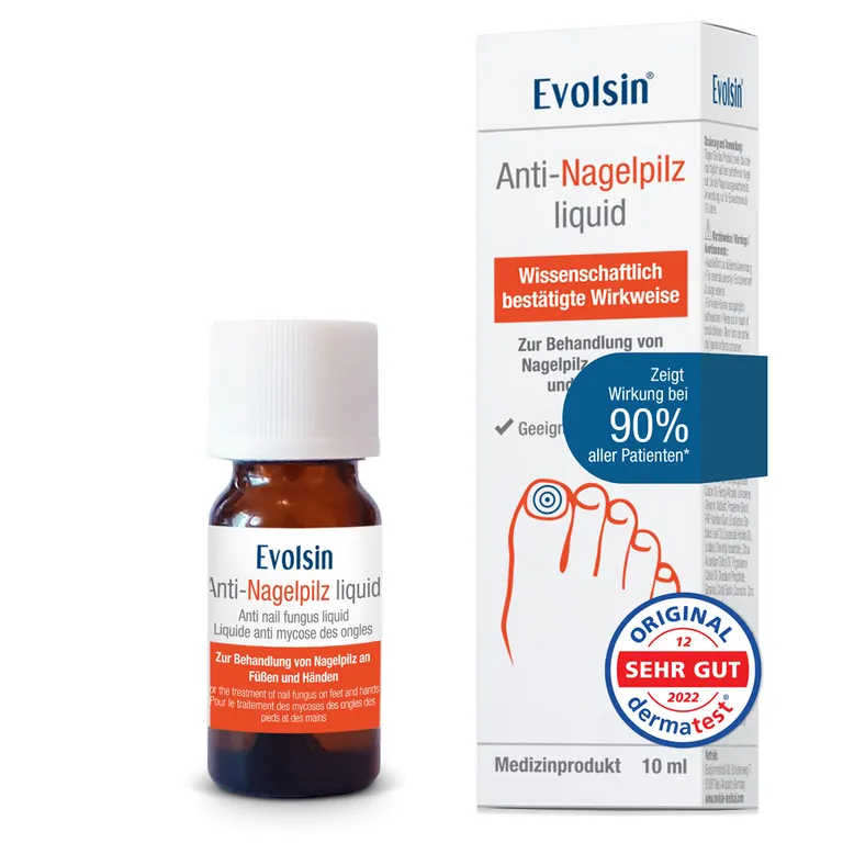 Shopapotheke Evolsin® Anti-Nagelpilz Liquid - Nagelpilz Nagellack Für Füsse Und Hände - Wissenschaftlich Bestätigte Wirkweise - Geeignet Für Diabetiker