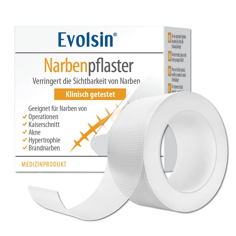 Shopapotheke Evolsin® Transparentes Narbenpflaster – Für Narben Aller Art – Narbenpflaster Aus Silikon Reduziert Sichtbar Narben - Für Eine Einfache Behandlung (200 Cm)