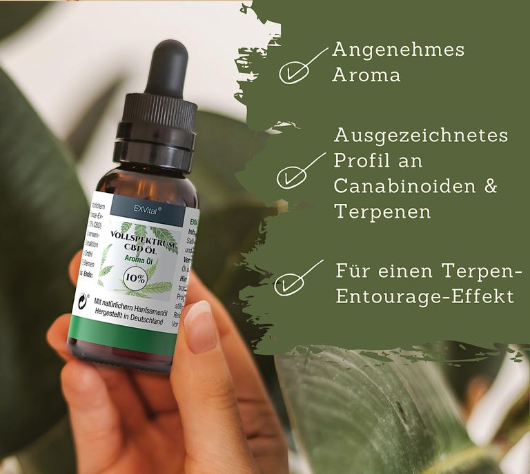 Shopapotheke EXVital® CBD Öl / Tropfen 10% Vollspektrum Premium Aroma
