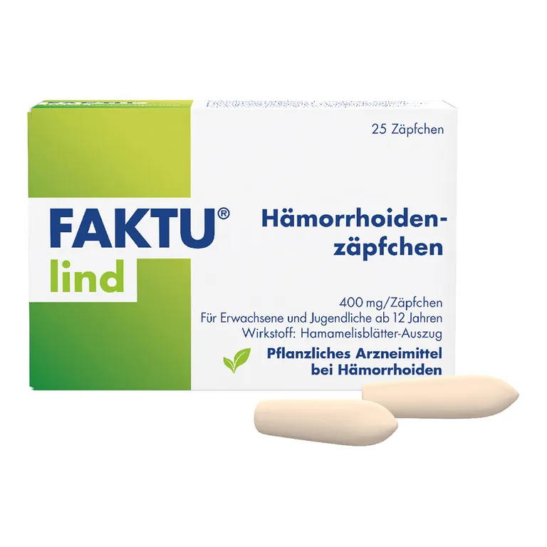 Shopapotheke FAKTU Lind Hämorrhoidenzäpfchen - Bei Jucken Nässen Brennen Entzündungen Kleinen Blutungen 25 Stk Als Zäpfchen Ideal Für Die Anwendung In Der Nacht