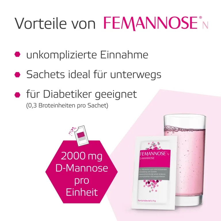 Shopapotheke Femannose N – Trinkgranulat Mit Je 2000 Mg D-Mannose Pulver Hochdosiert