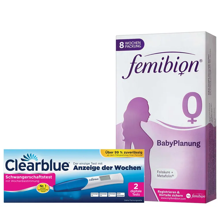 shopapotheke Femibion® 0 BabyPlanung + Clearblue Schwangerschaftstest mit Wochenbestimmung