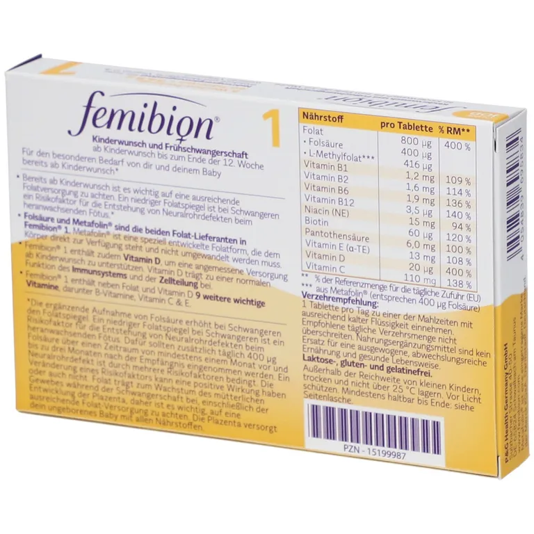 Shopapotheke Femibion® Kinderwunsch Und Frühschwangerschaft Ohne Jod - Jetzt 10% Mit Code "Fem10" Sparen*