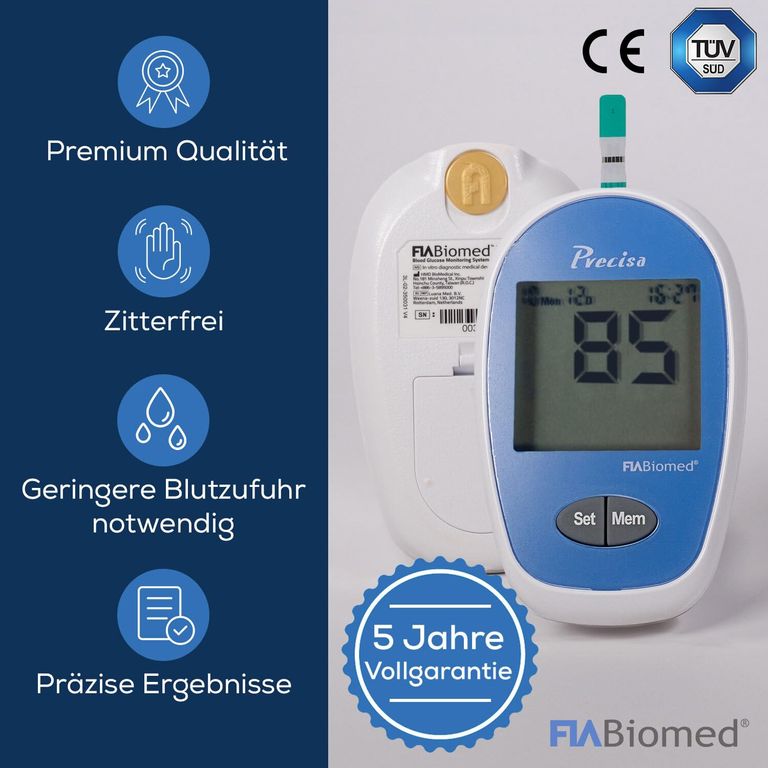 Shopapotheke FIA Biomed Precisa Blutzuckermessgerät Set