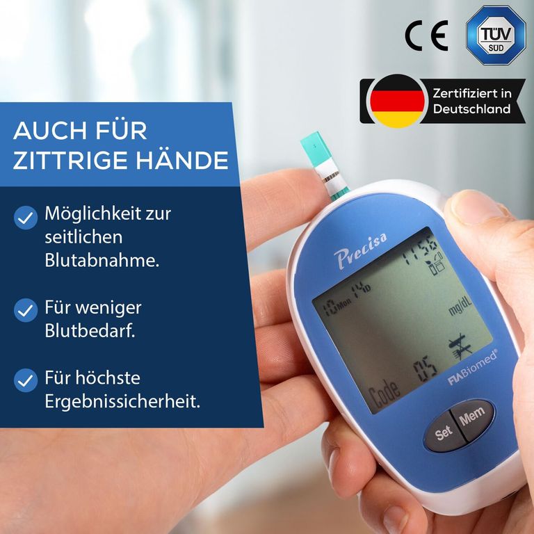 Shopapotheke FIA Biomed Precisa Blutzuckermessgerät Set