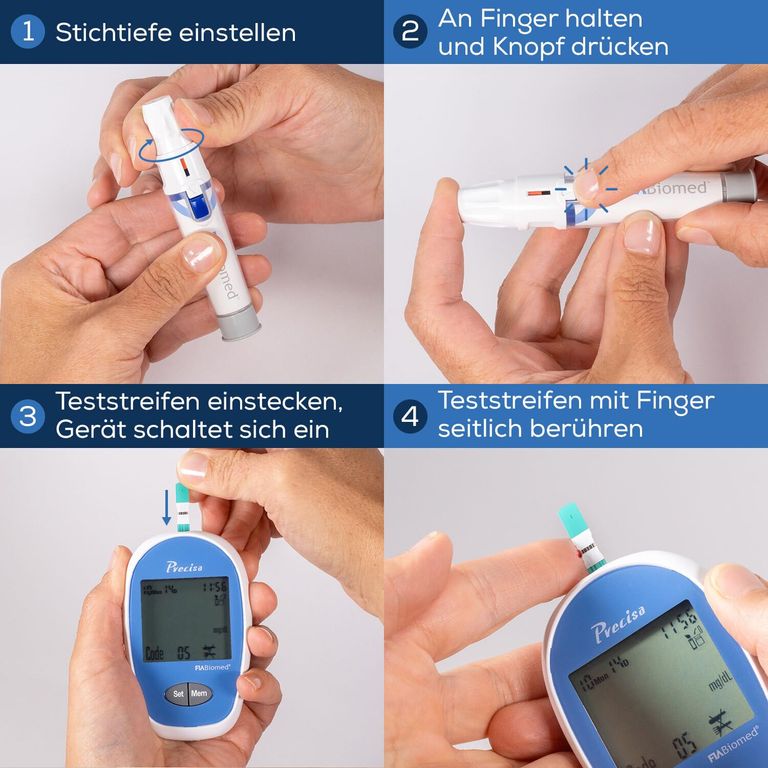 Shopapotheke FIA Biomed Precisa Blutzuckermessgerät Set