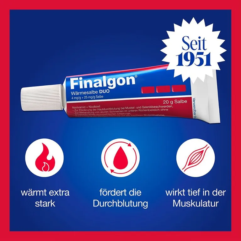 Shopapotheke Finalgon® Wärmesalbe DUO Schmerzsalbe Gegen Rückenschmerzen Und Nackenverspannungen