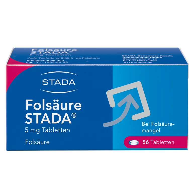 shopapotheke Folsäure STADA® 5 mg Tabletten Vitaminpräparat zur Behandlung von Folsäuremangelzuständen