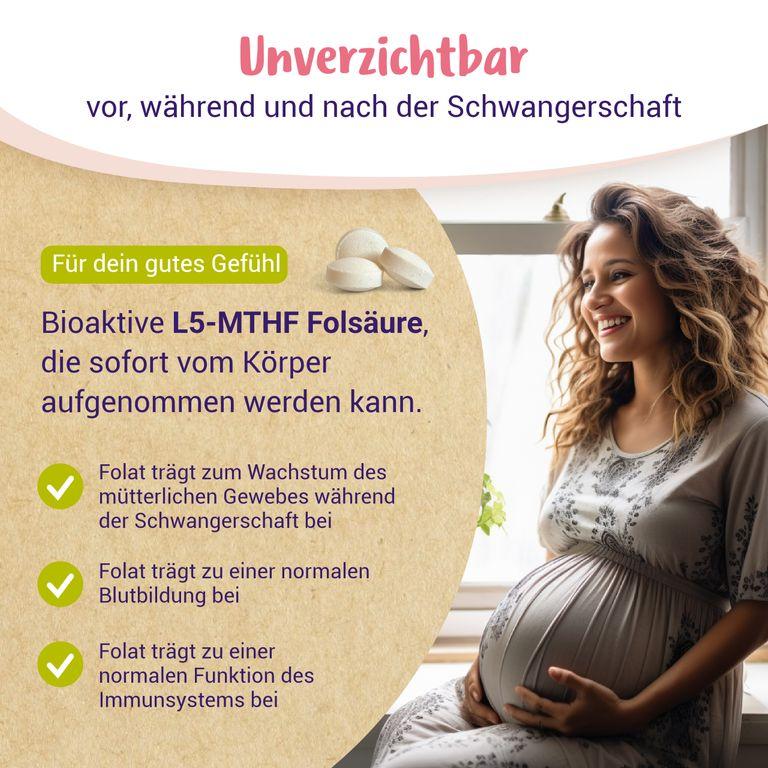 Shopapotheke Folsäure Tabletten Bioaktiv (L-5-MTHF-Ca) - Von PregniVital®