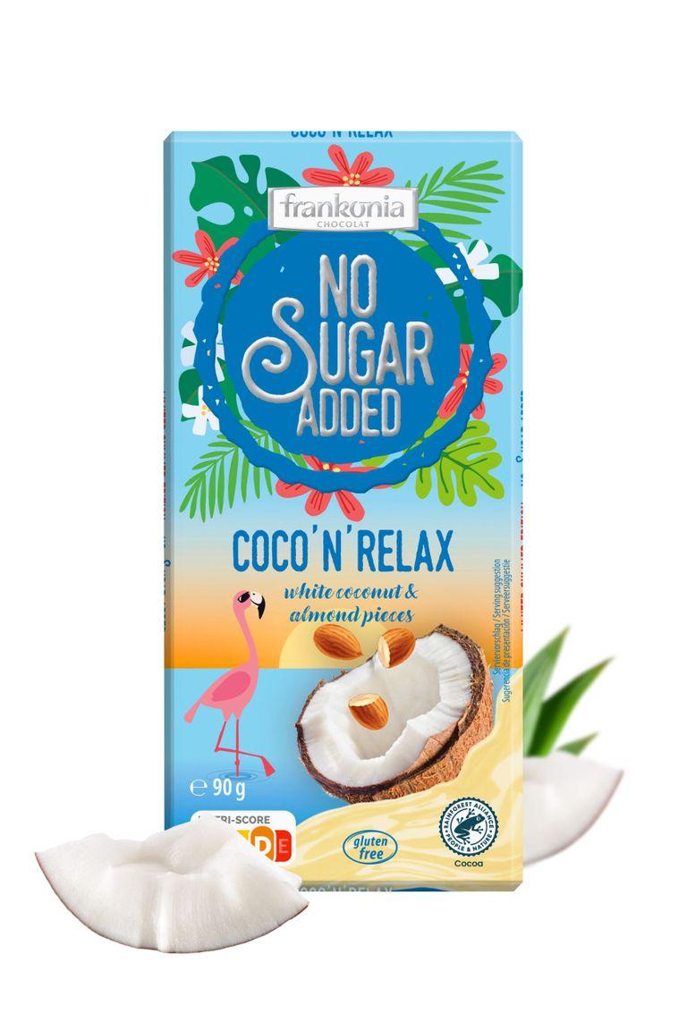 shopapotheke Frankonia No Sugar Added Coco´ N´ Relax White Coconut & Almond Pieces Chocolate
