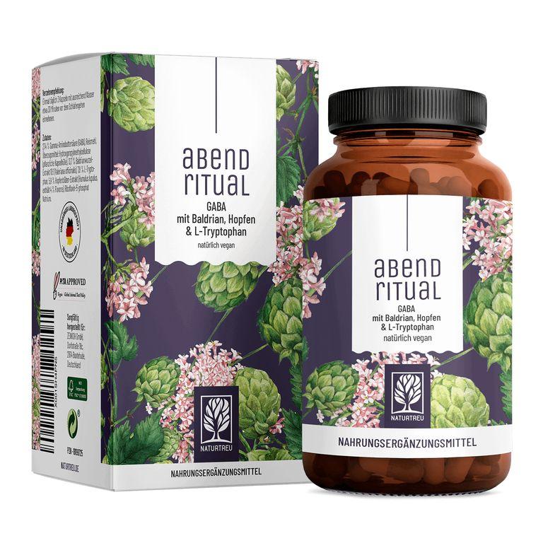 shopapotheke GABA mit Baldrian Hopfen & L-Tryptophan - Abendritual - NATURTREU®