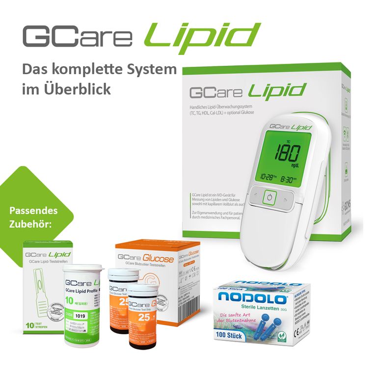 Shopapotheke GCare Lipid-Gesamtcholesterin Teststreifen