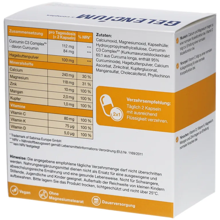 Shopapotheke GELENCIUM® Curcuma Plus Hochdosiert Mit Vitamin C