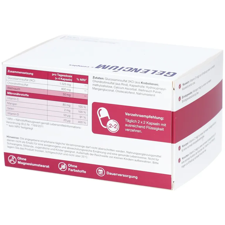 Shopapotheke GELENCIUM® Glucosamin Chondroitin Hochdosiert Mit Vitamin C