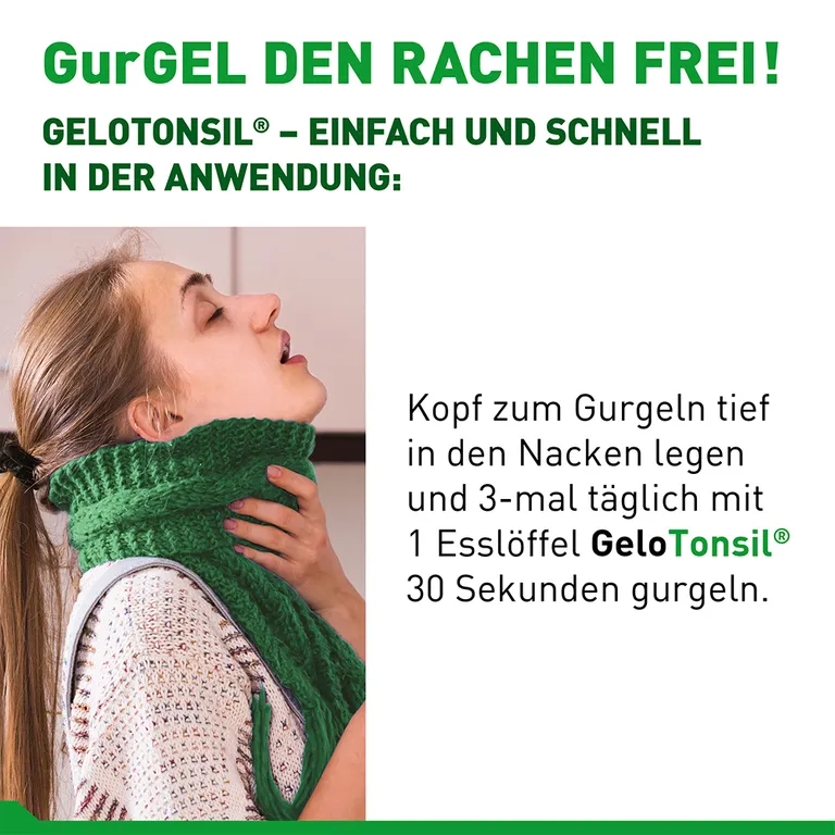 Shopapotheke GeloTonsil Gurgelgel Lindert Halsschmerzen & Schluckbeschwerden