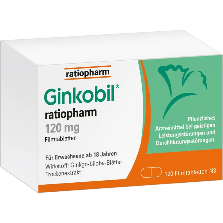 shopapotheke Ginkobil® ratiopharm 120mg mit Ginkgo biloba