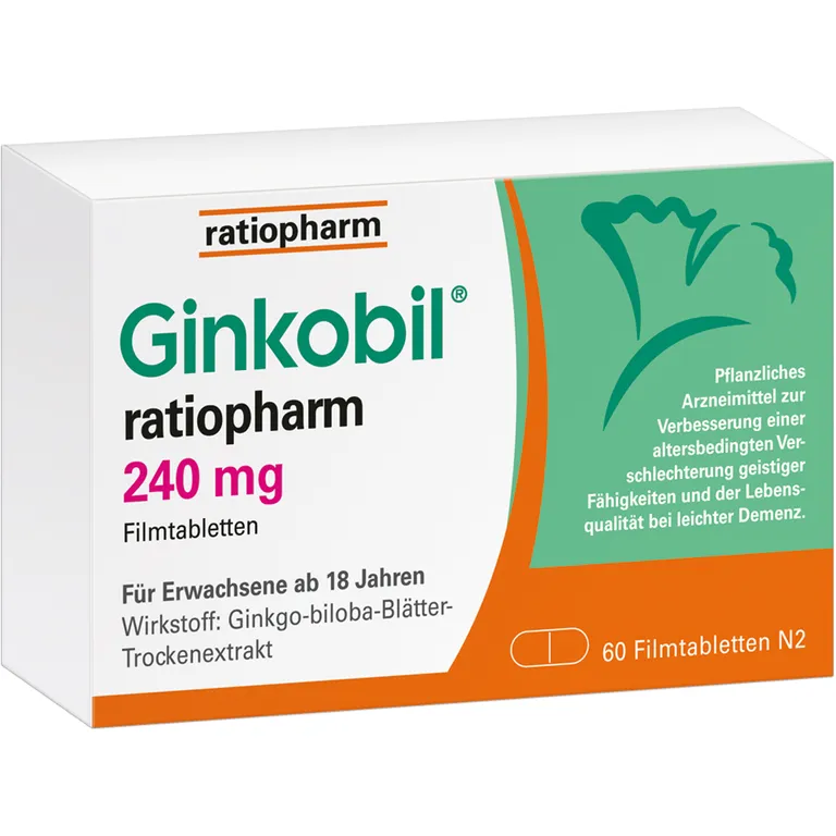 shopapotheke Ginkobil® ratiopharm 240mg mit Ginkgo biloba