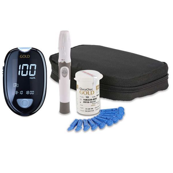 Shopapotheke GlucoCheck GOLD Messgerät (mmol/L) + 110 Teststreifen