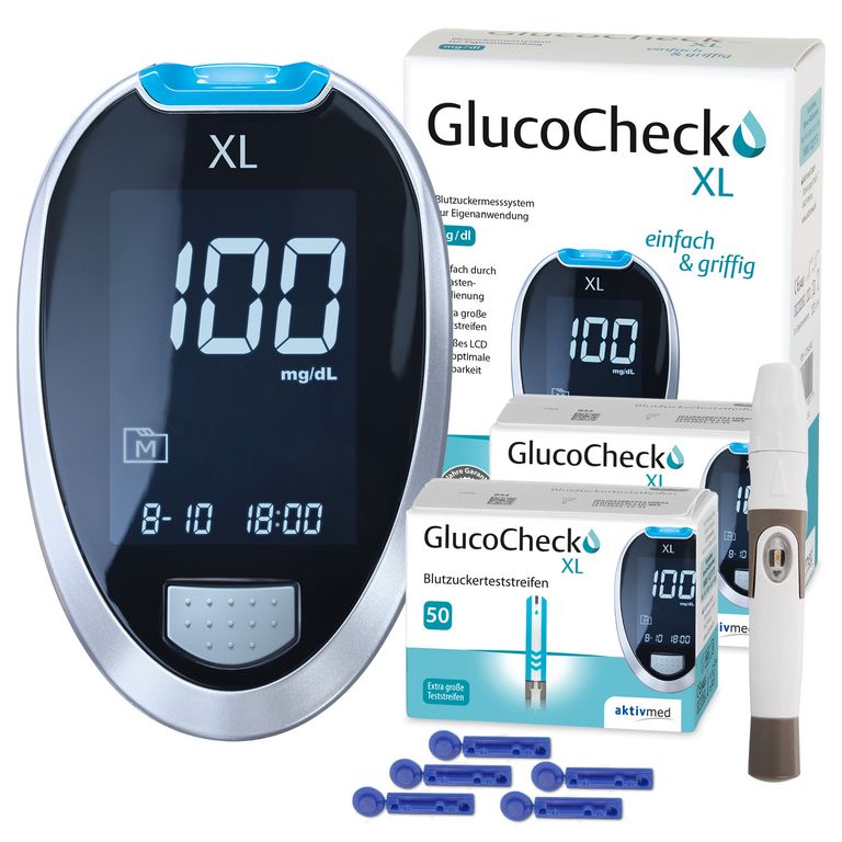 shopapotheke GlucoCheck XL Messgerät (mg/dl] + 110 Teststreifen