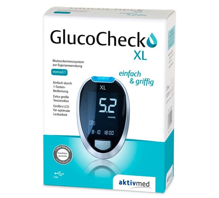 shopapotheke GlucoCheck XL Messgerät [mmol/L] zur Kontrolle des Blutzuckers bei Diabetes mell