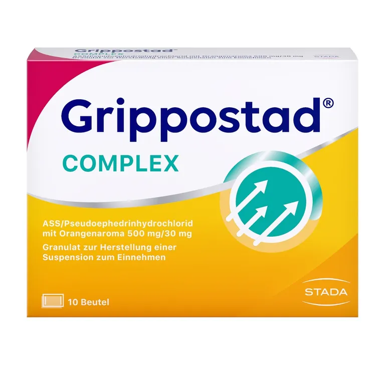 shopapotheke Grippostad® Complex ASS/Pseudoephedrin bei Schnupfen und erkältungsbedeingten Schmerzen und Fieber