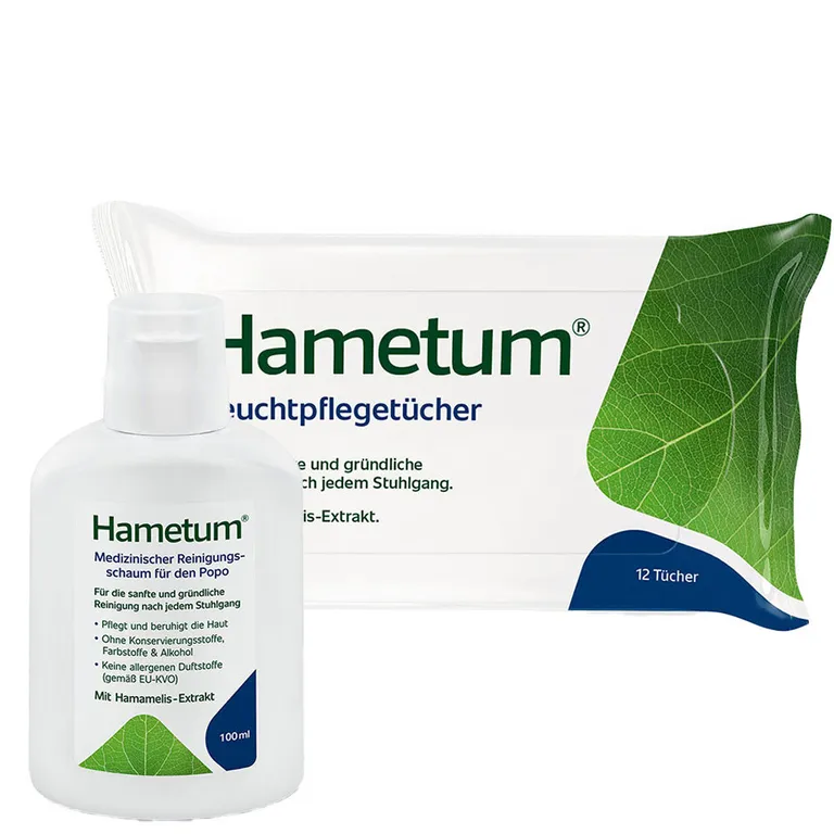 shopapotheke Hametum®-Feuchtpflegetücher + Hametum® Medizinischer Reinigungsschaum für den Popo
