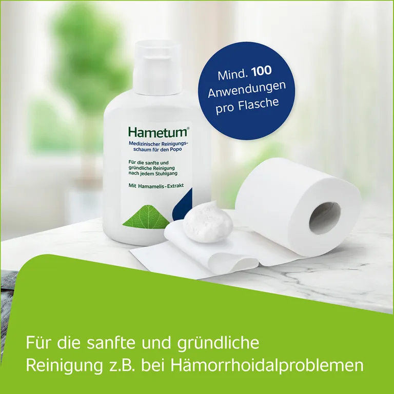 Shopapotheke Hametum® Medizinischer Reinigungsschaum Für Den Popo